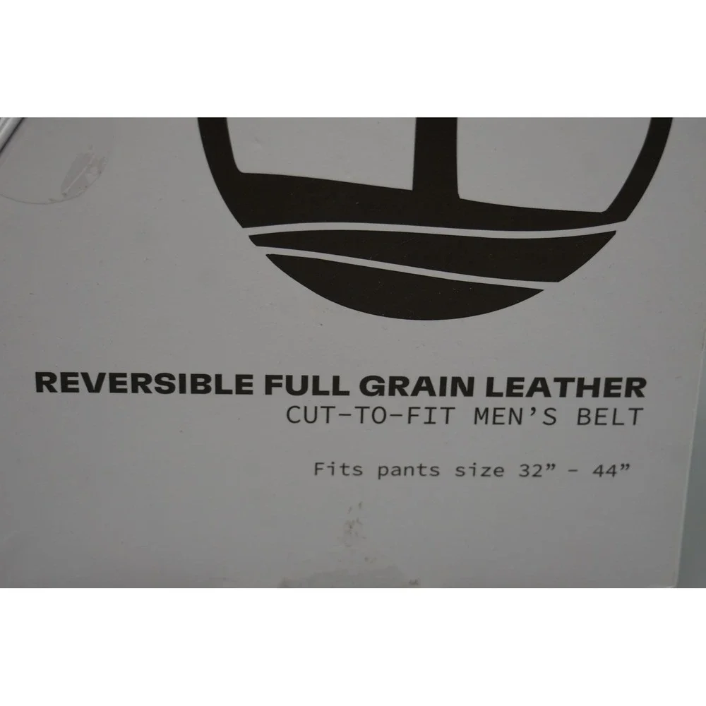 Timberland Men Reversible Full Grain Leather Belt Cut-To-Fit Black Brown B75597